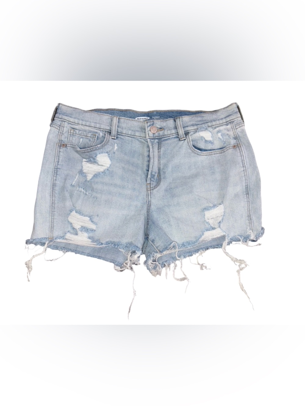 Old Navy Light Blue Distressed Denim Jean Shorts